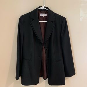 NWOT Calvin Klein black Long Blazer in black